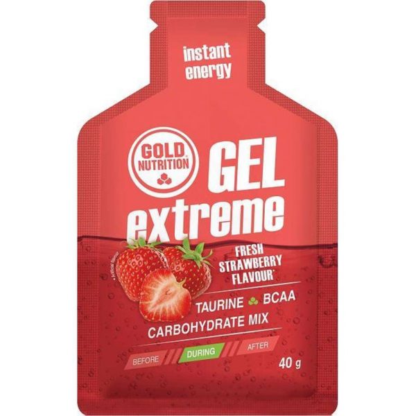 goldnutrition extreme gel c/ taurine/strawberry - 24 stuks