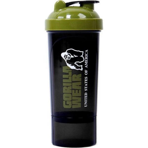 Gorilla Wear Compacte Shaker - Zwart/Legergroen