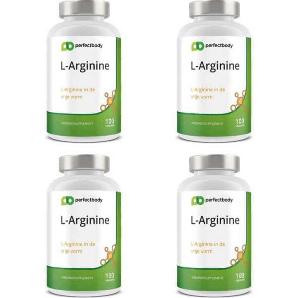 L-arginine Capsules 4-pack - 400 Capsules - PerfectBody.nl