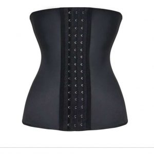 Latex Waisttrainer - Waistshaper - Afslankband - Zweetband Buik - Sauna Belt - Sauna Band - Afslankriem - Korset - Afslankgordel - Buikband - Man/Vrouw WaistTrainer Deluxe Maat XL (Zwart)