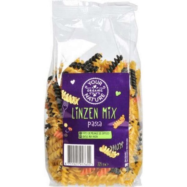 Linzen mix fusilli Your Organic Nature - Zakje 225 gram - Biologisch