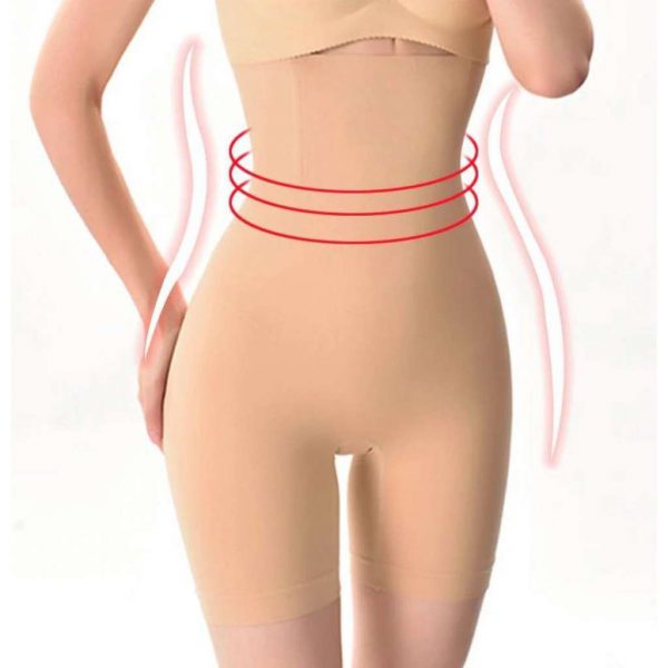 Magic Body Afslankbroek Naadloze Vrouwen Cycliste Broek Corset Kleed mooi af Beige Maat XXXL