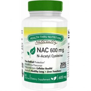 N-Acetyl Cysteine NAC 600 mg (non-GMO) (60 Vegicaps) - Health Thru Nutrition