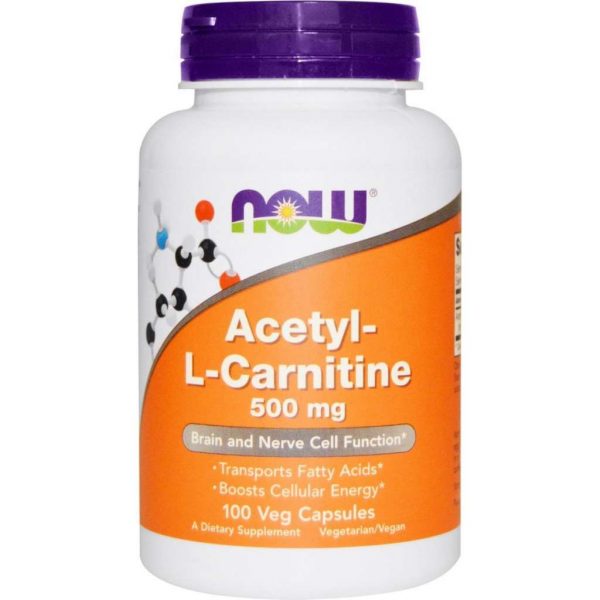 Now Foods - Acetyl-L-Carnitine 500 mg - 100 Vegicaps