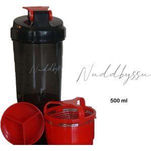 Nuddbyssu/ shakebeker 500ml/Proteïne Shaker