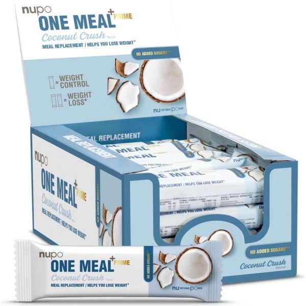 Nupo One Meal +Prime maaltijdrepen (20 stuks) - Kokosnoot - Afvallen met heerlijke dieet repen