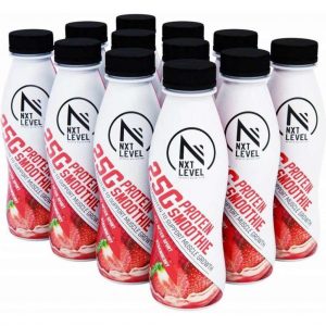 NXT Level Eiwitrijke Smoothie - Aardbei - 12 stuks x 330ml - Eiwitdrankjes