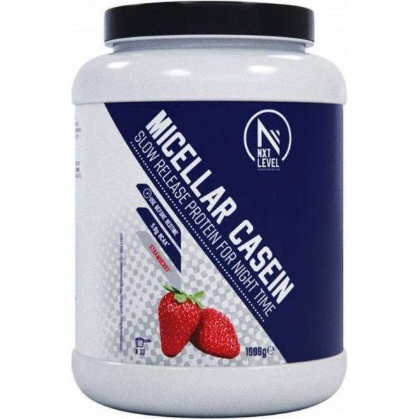 NXT Level Micellaire Caseine - Aardbei - 1kg - Eiwitpoeders