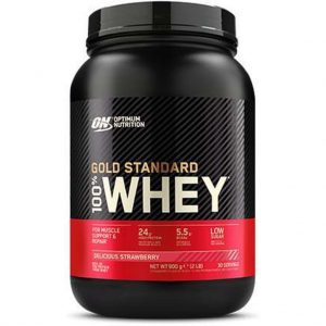 Optimum Nutrition Gold Standard 100% Whey Protein - Eiwitpoeder  - Eiwitshake / Proteine Shake - Aardbei - 908 gram (30 shakes)