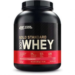 Optimum Nutrition Gold Standard 100% Whey Protein - Eiwitpoeder  - Eiwitshake / Proteine Shake - Strawberry - 2270 gram (73 shakes)