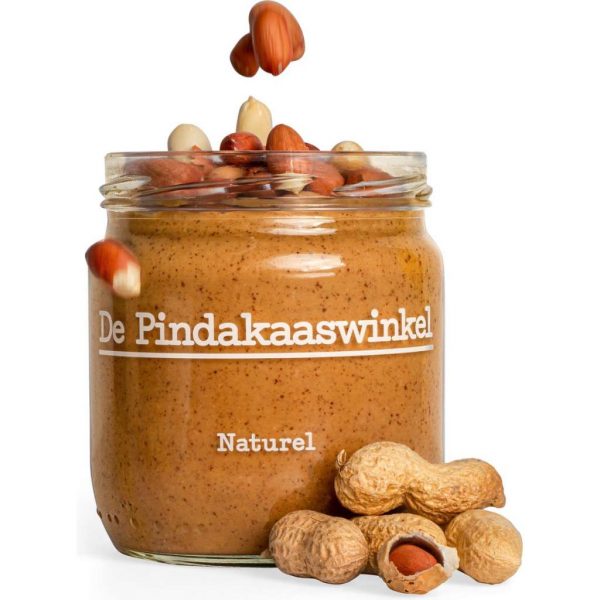 Pindakaas Naturel van De Pindakaaswinkel 3 potten