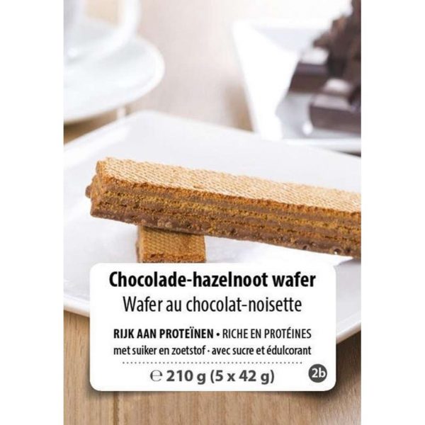 Protein Chocolade - Hazelnoot  wafer (5 x 42g) F2b