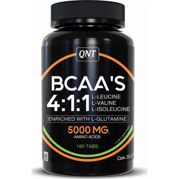 QNT BCAA'S 4:1:1 + L-Glutamine 180 tabs