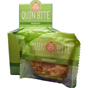 Quin Bite Hazelnut Koek - 100% Bio Vegan Glutenvrij - 10x50gr.