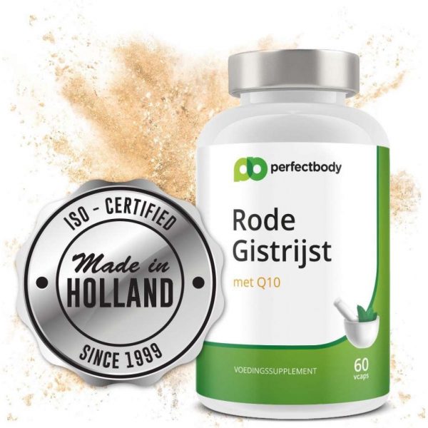 Rode Gist Rijst Capsules Met Q10 - 60 Vcaps - PerfectBody.nl