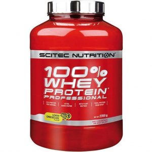 Scitec Nutrition - 100% Whey Protein Professional - With Extra Key Aminos and Digestive Enzymes - 2350 g - Lemon-Cheececake