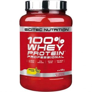 Scitec Nutrition - 100% Whey Protein Professional - With Extra Key Aminos and Digestive Enzymes - 920 g - Banana - Banaan