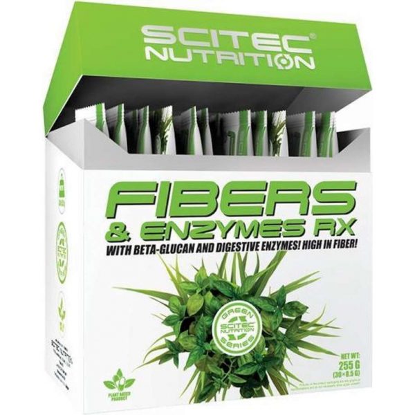 Scitec Nutrition Green Series - Fibers & Enzymes RX - Plamtaardig product - met Beta-Glucan en Verteringsenzymen - hoog in vezels - 255 g (30 x 8.5 g) poeder