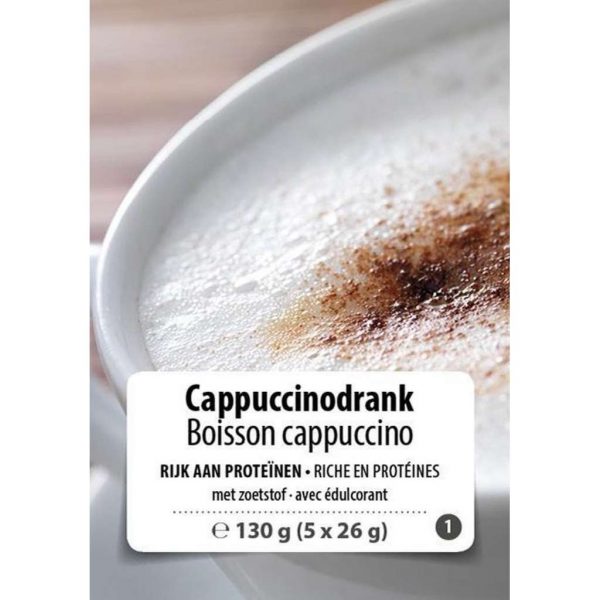 Shape Essentials Proteine warme/ koude cappuccino drank/ shake (5 x 26g) F1