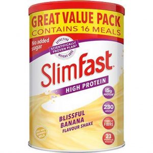 SlimFast Meal Replacement Powder - Maaltijdvervanger / Eiwitshake - Banaan - 600 gram (16 shakes)