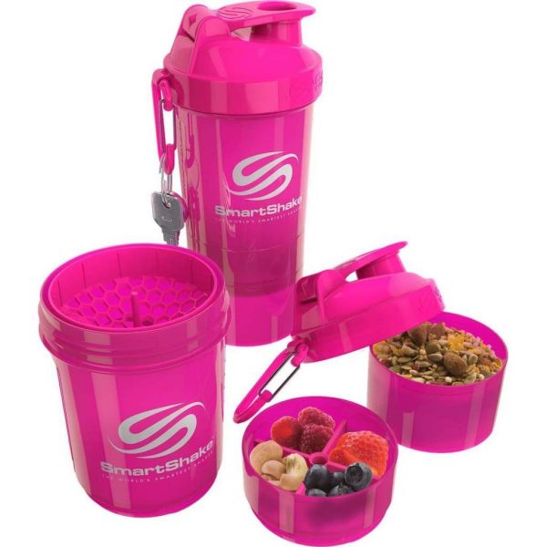 SmartShake Original2GO 600ml (400ml vloeistof) -  Neon Pink