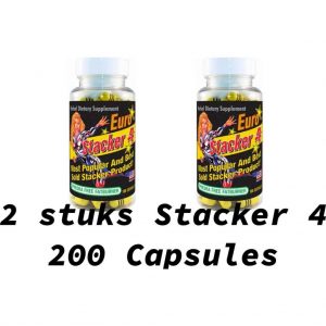 Stacker 4 fatburner - 200 capsules - Voedingssupplement - 2 stuks