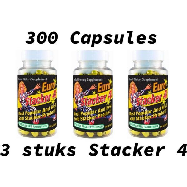 Stacker 4 fatburner - 300 capsules - Voedingssupplement - 3 stuks