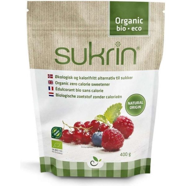 Sukrin Organic (400g) - Bevat Erythritol - 100% natuurlijke biologische suikervervanger zonder calorieën