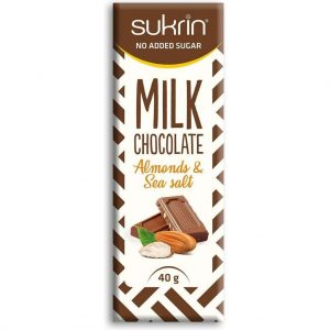 Sukrin Suikervrije Melkchocolade - Almonds & Sea Salt