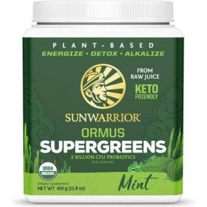 SUNWARRIOR BIOLOGISCHE ORMUS SUPERGREENS MINT 450 GRAM