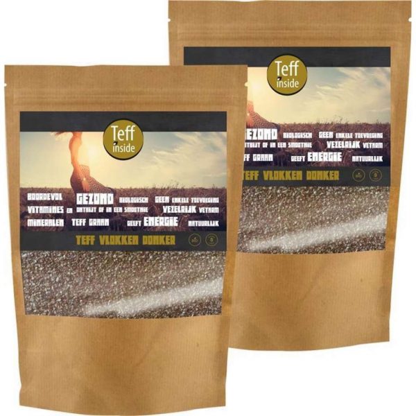 Teff Vlokken Donker 100% natuurlijk 2 kg