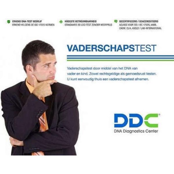 Vaderschapstest 20 loci vader, kind + 1 personen