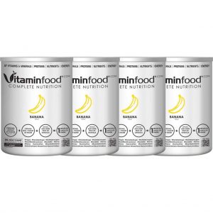 Vitaminfood® Original - Soylent - Maaltijdvervangers - 'Banana' (Banaan) + SHAKER ( 4 pack Vitaminfood banaan ) 1,8 kilo Vitaminfood