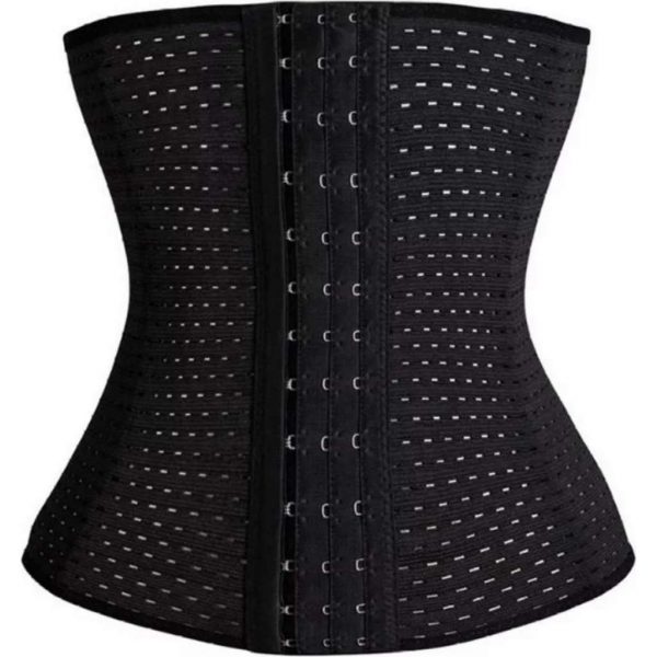 Vrouwen Taille trainer - korset maat XL - ZWART - Slanke taille - Afvallen - lichaamscorrectie Corset - waist shaper - Afslanken - Sexy figuur - Corsage - Korsetten