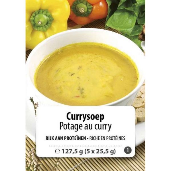 W8CONTROL Proteine Curry soep (5 x 25,5g) F1