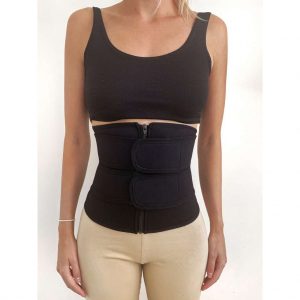 Waist Trainer met 2 banden- stripes / maat XL / Waisttrainer / Latex/ corrigerende korset- corset / afslankband / vormgevende taille