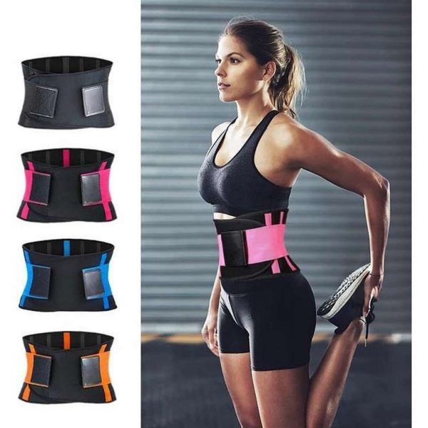 Waisttrainer - Afslankband - Zweetband Buik - Sauna Belt - Sauna Band - Afslankriem - Afslankgordel - Aflankriem - Buikband - Man/Vrouw WaistTrainer Deluxe Maat M (Zwart)