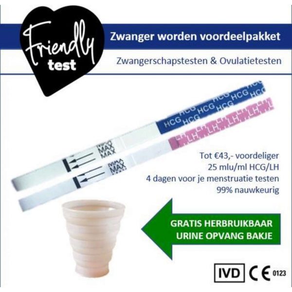 Zwanger worden voordeelpakket zwangerschapstest ovulatietest (dipstick) 2 maand voorraad