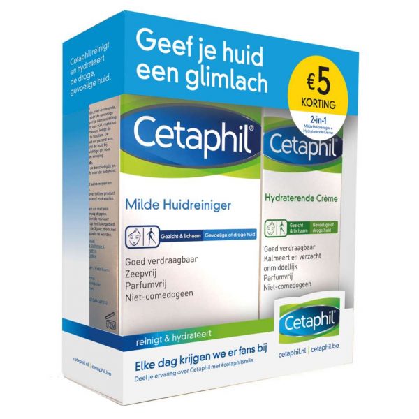 Cetaphil Milde Huidreiniger & Hydraterende Crème Voordeelverpakking