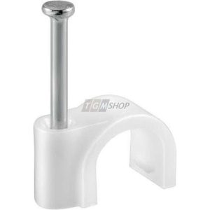 Cable clamp, white, max.cable diameter 6mm, 100 pcs.