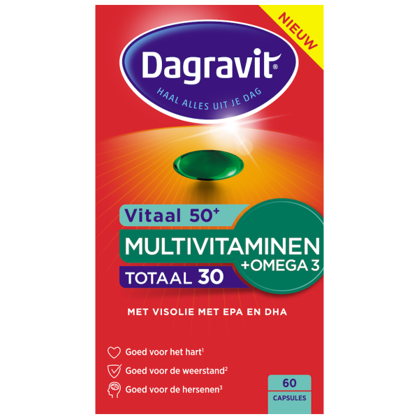 Dagravit Totaal 30 50+ Multivitaminen + Omega 3 Tabletten