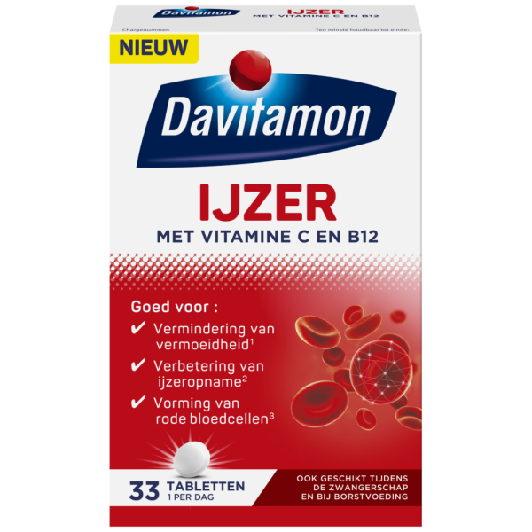 Davitamon IJzer met Vitamine C en B12 Tabletten