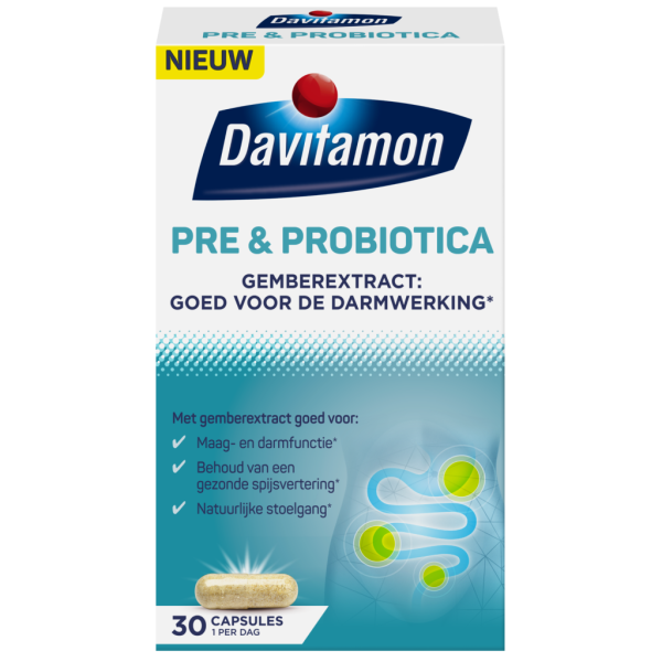 Davitamon Pre & Probiotica met Gember-extract Capsules