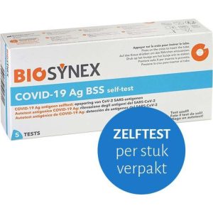 Zelftest corona - sneltest corona covid 19 - Biosynex - 5 stuks verpakking