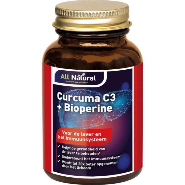 All Natural Curcuma C3 + Bioperine Capsules