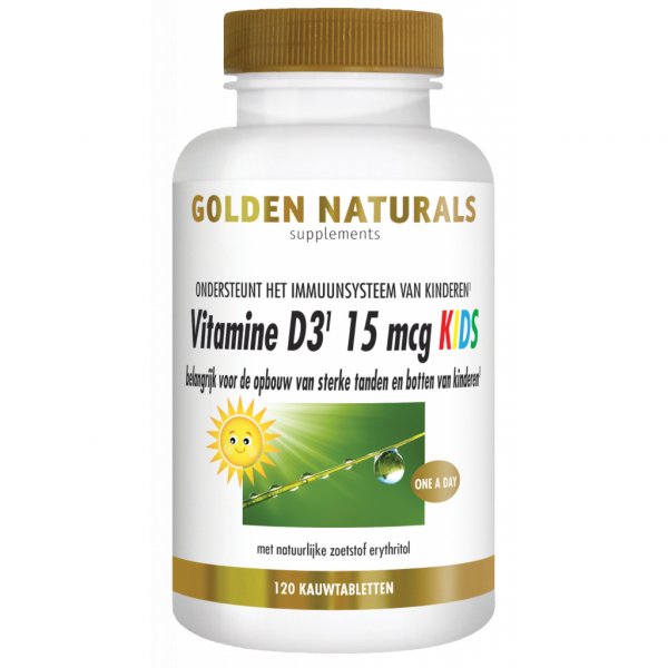 Golden Naturals Vitamine D3 15 mcg Kids Kauwtabletten