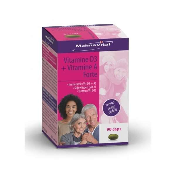 Mannavital Vitamine D3 & Vitamine A Forte Capsules