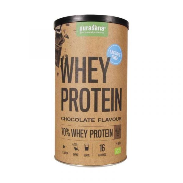 Purasana Whey Protein Chocolate Lactosevrij