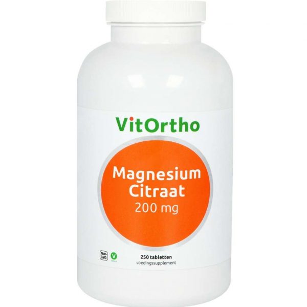 Vitortho Magnesium Citraat Tabletten 200mg 250st