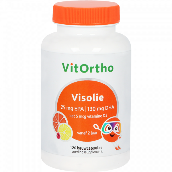 VitOrtho Visolie 25 mg EPA | 130 mg DHA Kind Kauwcapsules